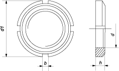 Схема (чертеж) стандарта DIN 981