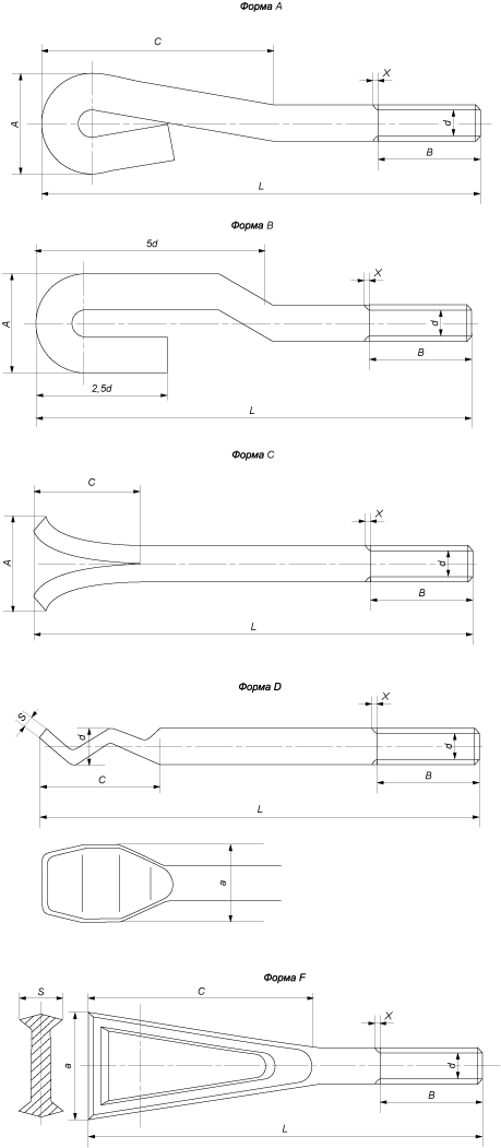 Болт анкерный фундаментный (DIN 529 (A, B, C, D, F))