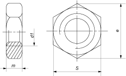 Гайка шестигранная низкая (с фаской) (DIN 439-2 (EN ISO 4035, 8675))