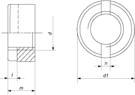 Гайка шлицевая (DIN 546)