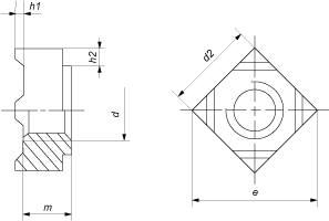Гайка квадратная сварная (DIN 928)