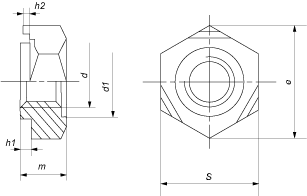 Гайка шестигранная сварная (DIN 929)