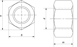 Гайка шестигранная (EN ISO 4032 )