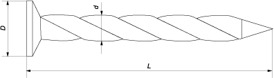 Гвоздь винтовой (ТУ 14-4-1161-82)