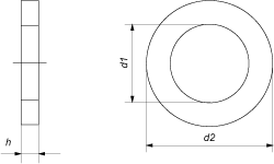 Шайба плоская узкая (DIN 433 (EN ISO 7092))