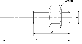 Шпилька приварная с гайкой (DIN 525 )