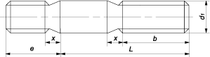 Шпилька резьбовая с ввинчиваемым концом (2d) (DIN 835)