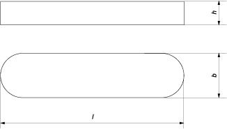 Шпонки призматические высокие (DIN 6885-1, форма A (ISO 773))