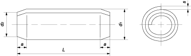 Штифт цилиндрический спиральный стандартного и легкого исполнения (DIN 7343 (EN ISO 8750, 8751))