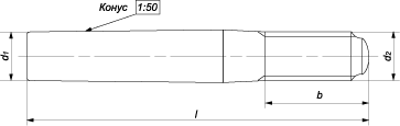 Штифт конусный с резьбовой цапфой (DIN 7977 (EN ISO 8737))