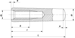 Штифт конический с внутренней резьбой незакаленный (DIN 7978 (EN ISO 8736))