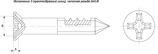 Шуруп с потайной головкой (ГОСТ 1145-80)