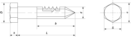 Шуруп (саморез) с шестигранной головкой (ГОСТ 11473-75)