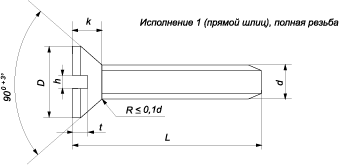 Винты самонарезающие с потайной головкой (ГОСТ 10619-80)