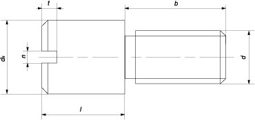 Винт с цилиндрической цапфой и шлицем (DIN 927)