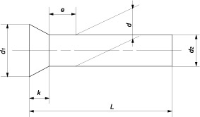 Заклепка с потайной головкой (DIN 661 (ISO 1051))