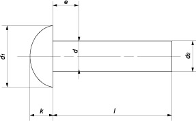 Заклепка с плоской круглой головкой (DIN 674 (ISO1051))