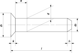 Заклепка с плоской потайной головкой (DIN 675 (ISO 1051))