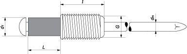 Заклепка вытяжная с наружной резьбой 